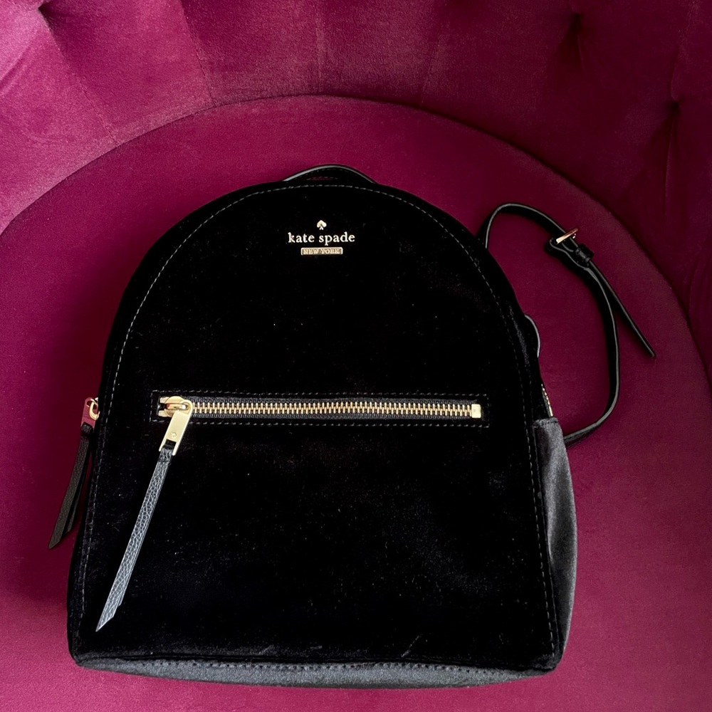 Kate spade black small backpack